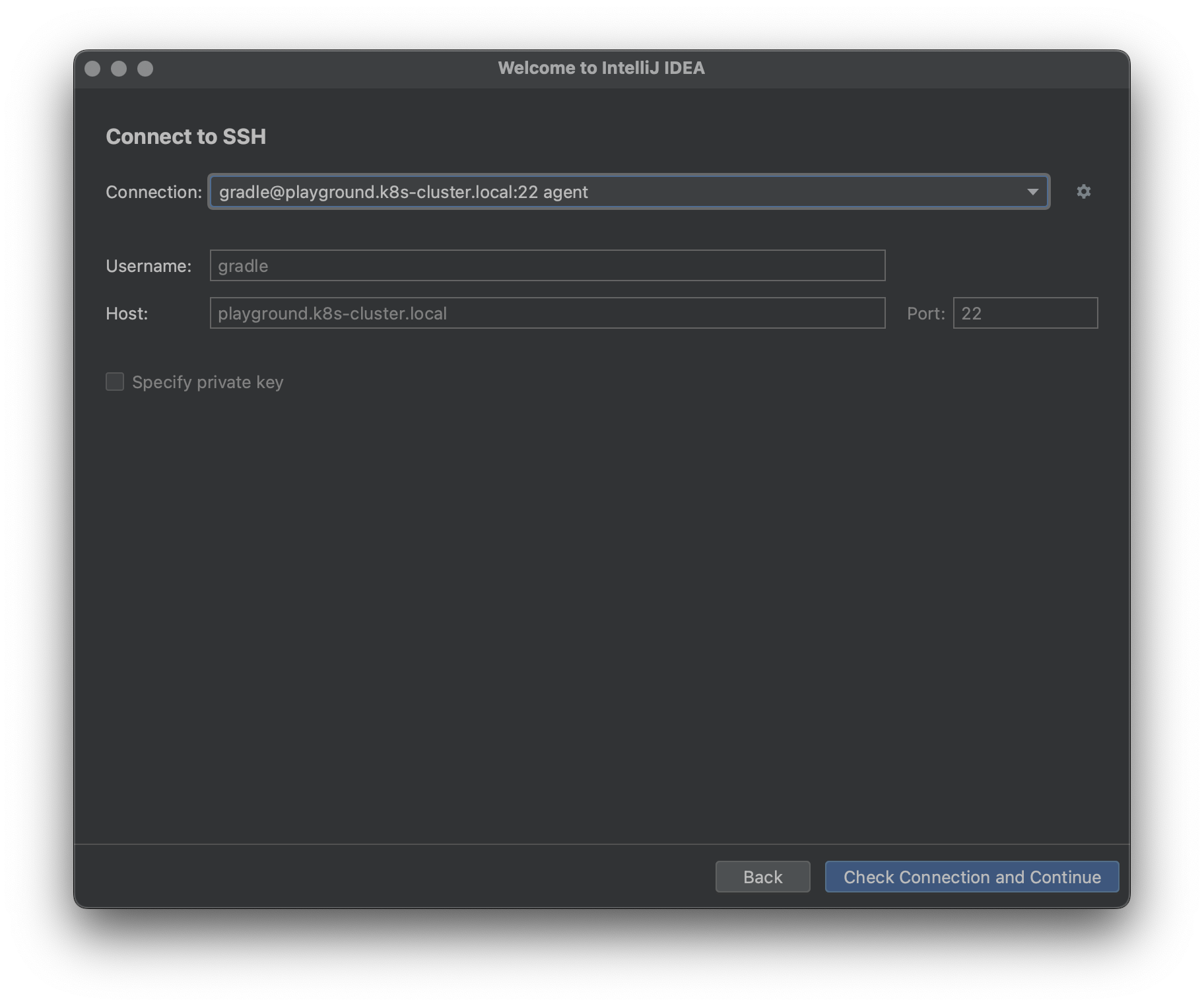 Connect to SSH