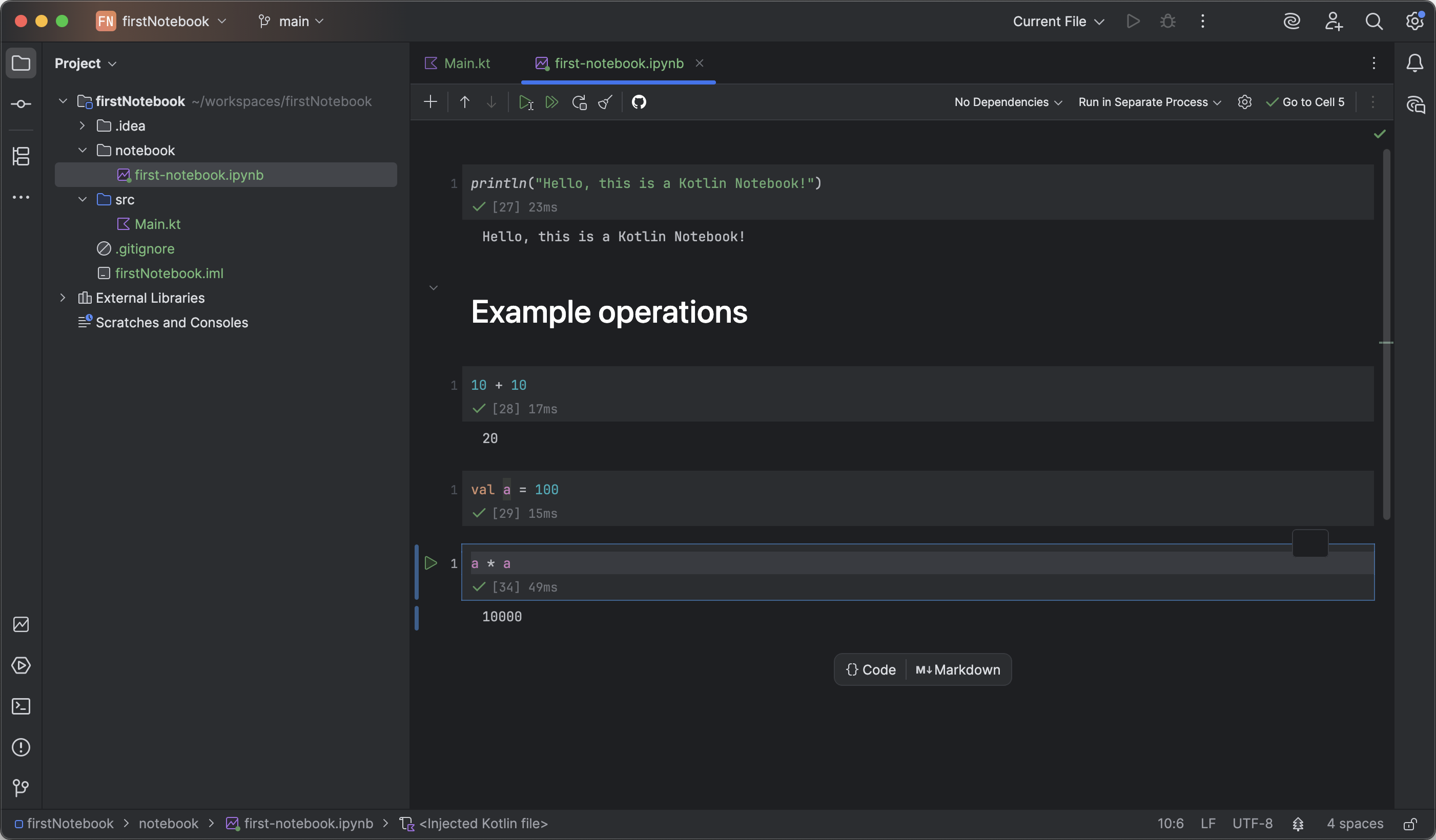 Example operations