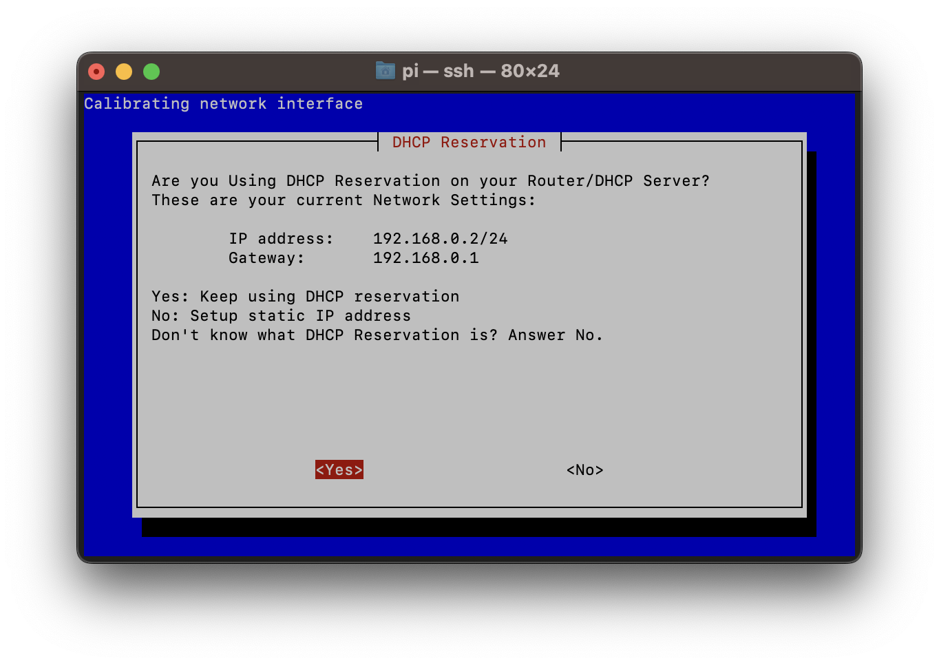 DHCP Reservation